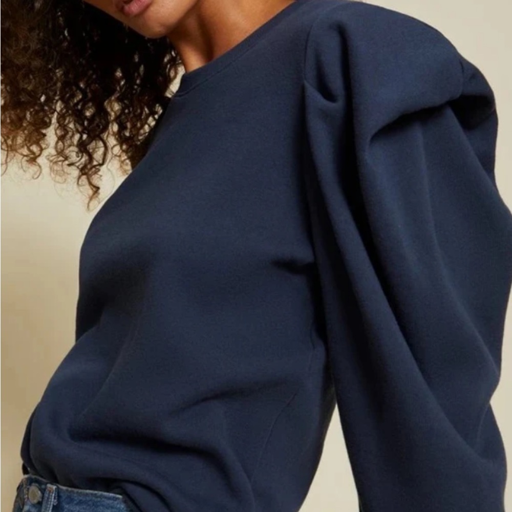 Nation LTD Blue puffy sleeved sweat sweatshirt. never worn.